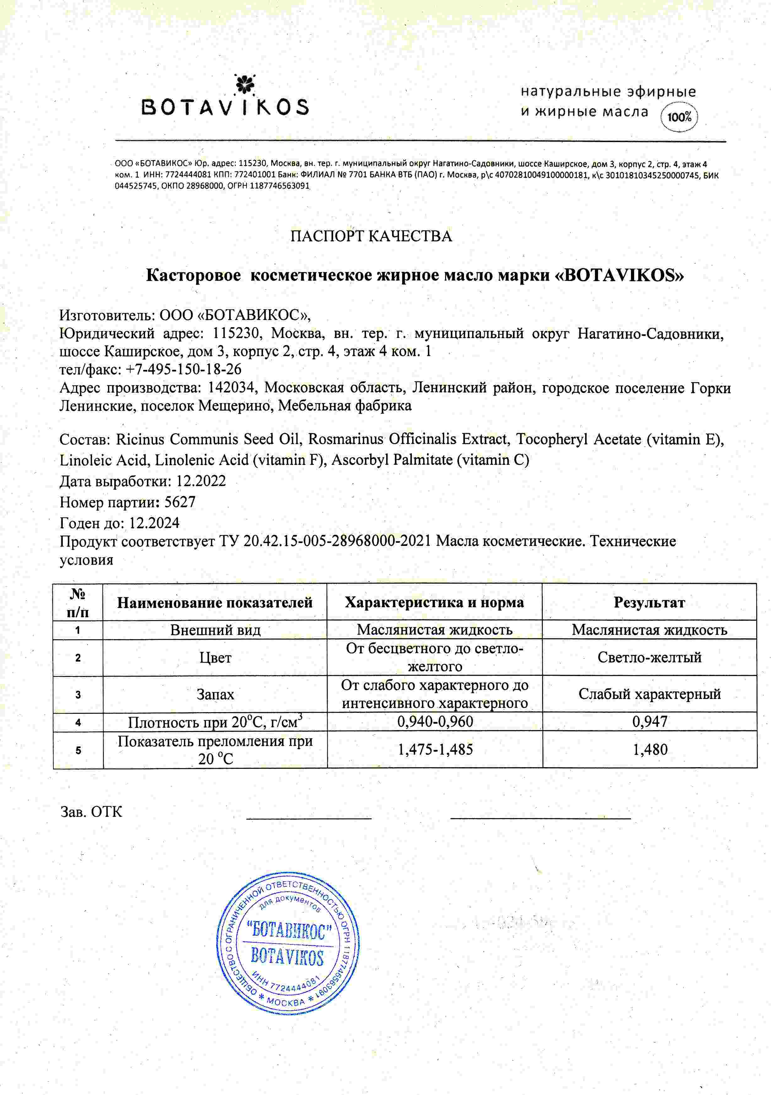 Паспорт №122022